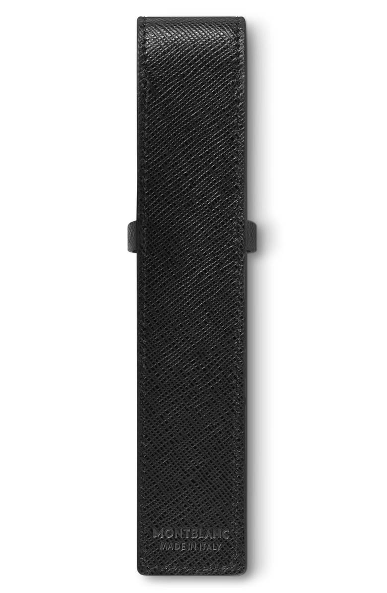 Montblanc Sartorial Leather 1-Pen Pouch, Alternate, color, Black