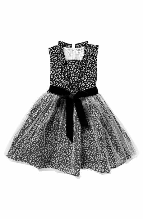 JOE-ELLA Kids' Tulle Overlay Party Dress