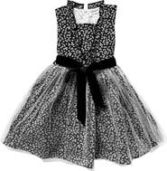 JOE-ELLA Kids' Tulle Overlay Party Dress