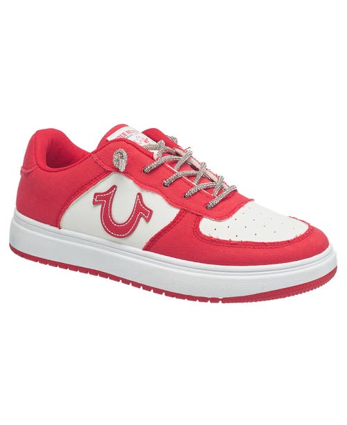 True Religion Ladies Allison Logo Sneaker In Red