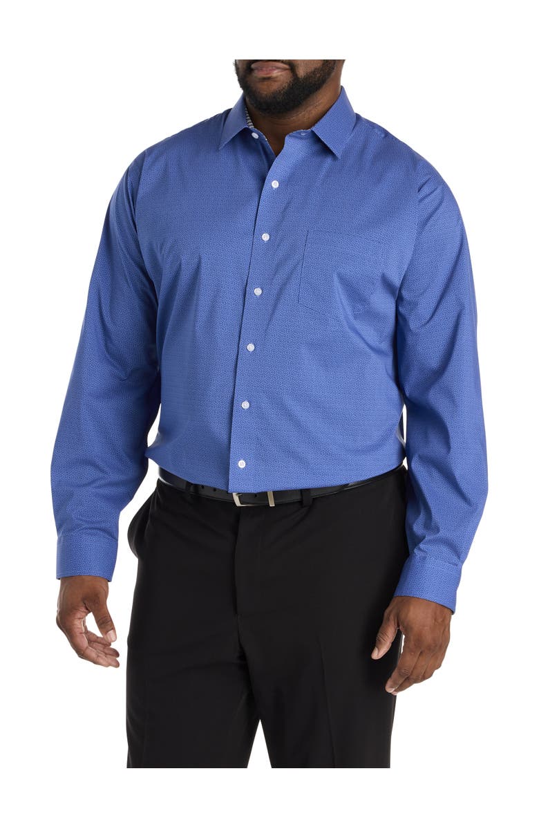 Synrgy by DXL Big & Tall Geometric Performance Dress Shirt, Alternate, color, 
