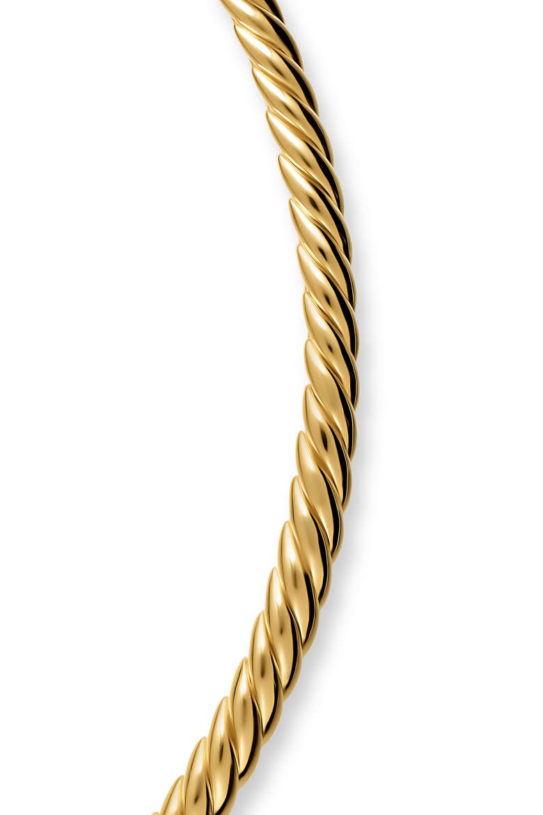 Sculpted Cable Flex Necklace in 18K Yellow Gold or Sterling Silver, 5mm, Alternate, color, GOLD