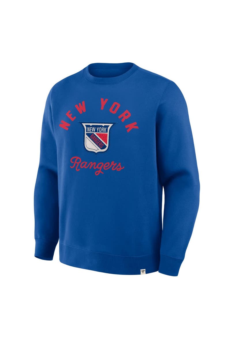 Men's Fanatics Blue New York Rangers Vintage Stickler Sweatshirt, Alternate, color, Blue