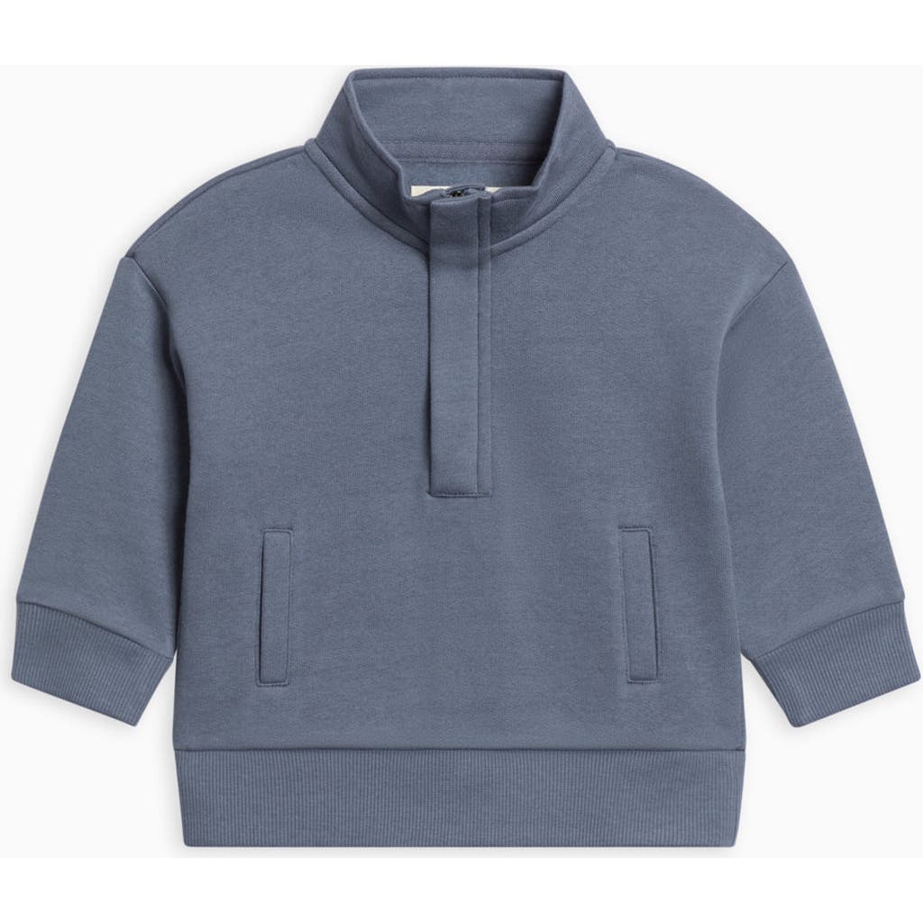 Kendi Eunan Fleece Half Zip Pullover Sweatshirt In Blue