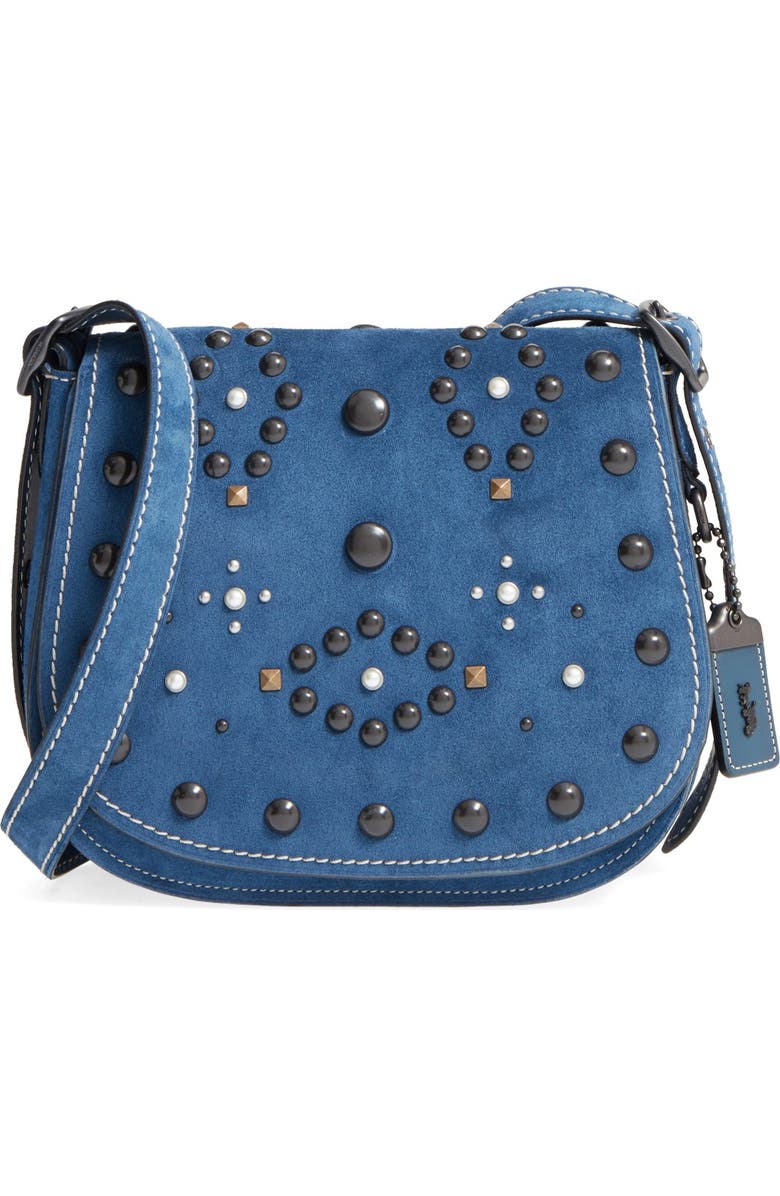COACH 1941 '23' Suede Saddle Bag, Main, color,