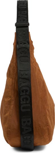 Large Recycled Nylon Crescent Shoulder Bag