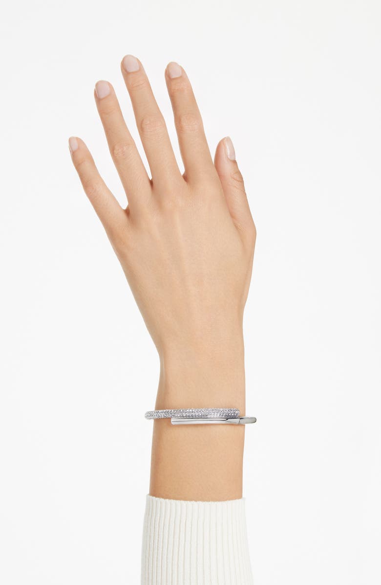 Swarovski Dextera Bangle, Alternate, color, Silver