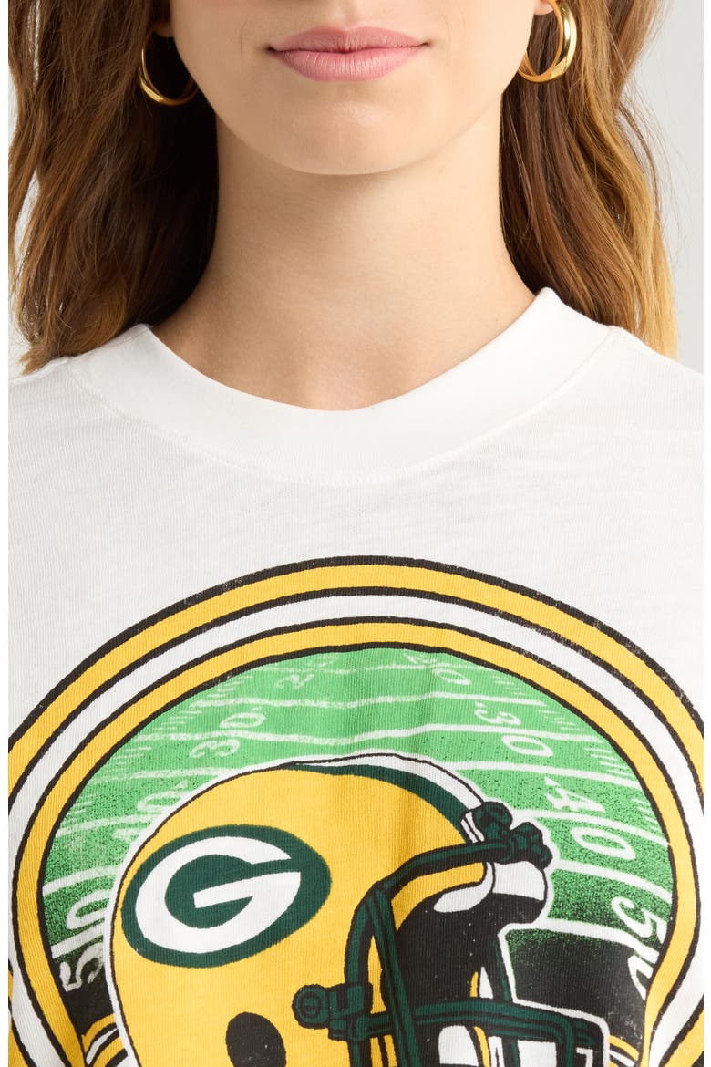 Packers Game Time Cotton Graphic Baby Tee, Alternate, color, VINTAGE WHITE