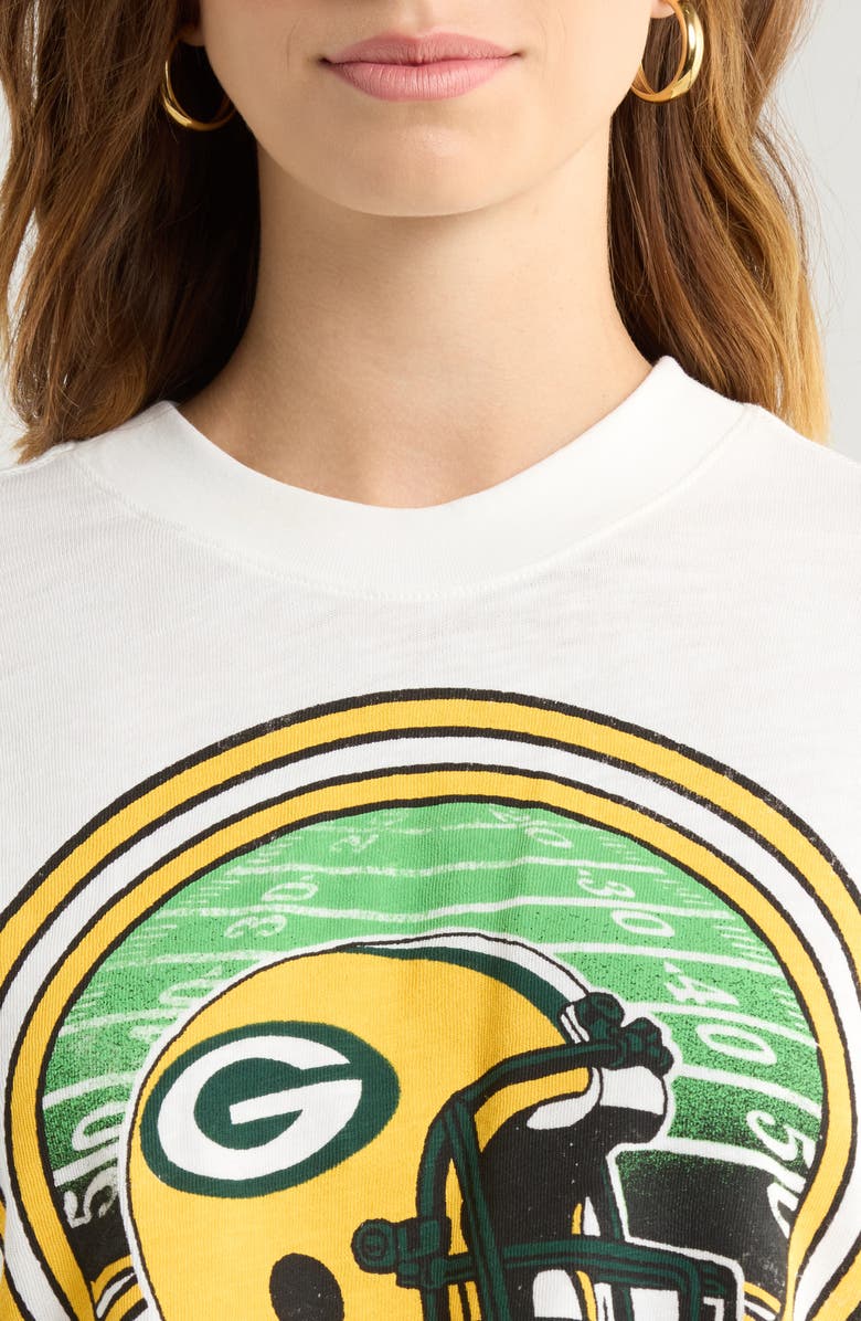Junk Food Packers Game Time Cotton Graphic Baby Tee, Alternate, color, Vintage White