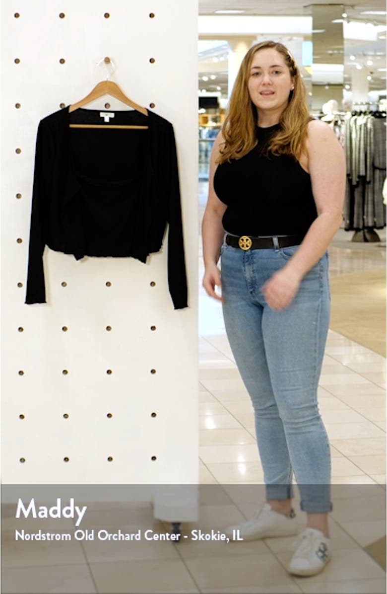 Cropped Rib Cardigan & Camisole Set, sales video thumbnail