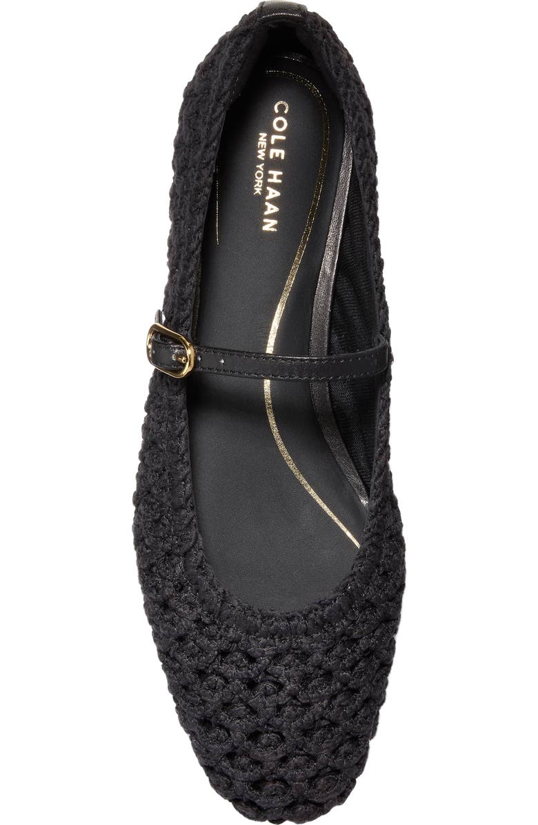 Cole Haan Harlan Woven Ballet Flats, Alternate, color, Black Woven Fabric / Leather