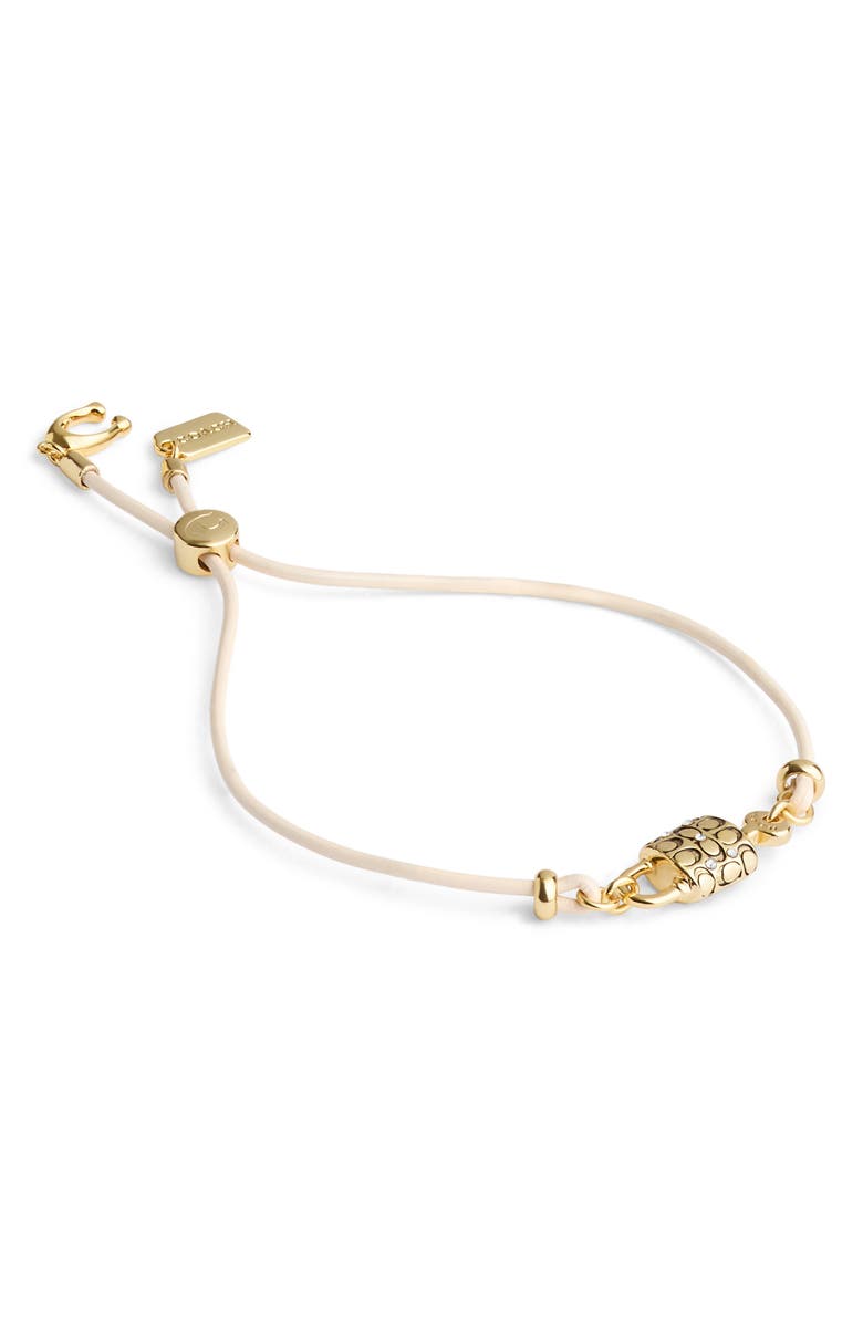 COACH Padlock Station Slider Bracelet, Alternate, color,