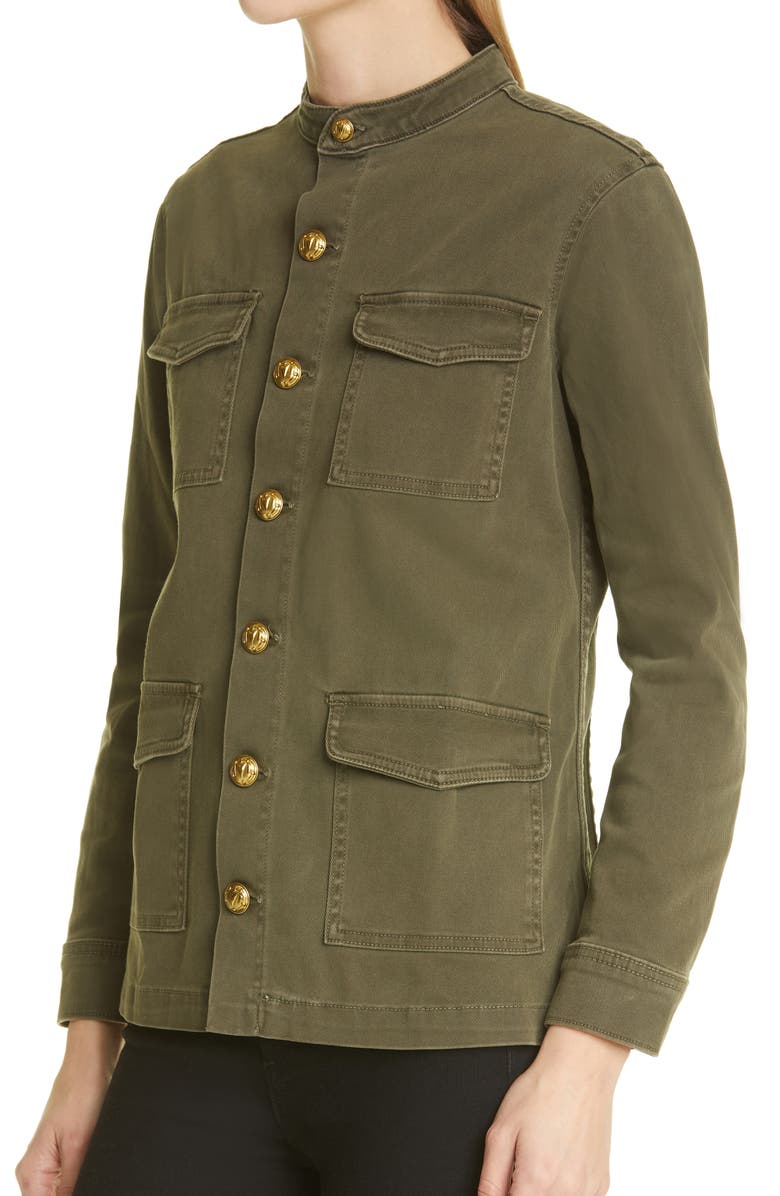 L'AGENCE Elaina Stretch Cotton Utility Jacket, Alternate, color,