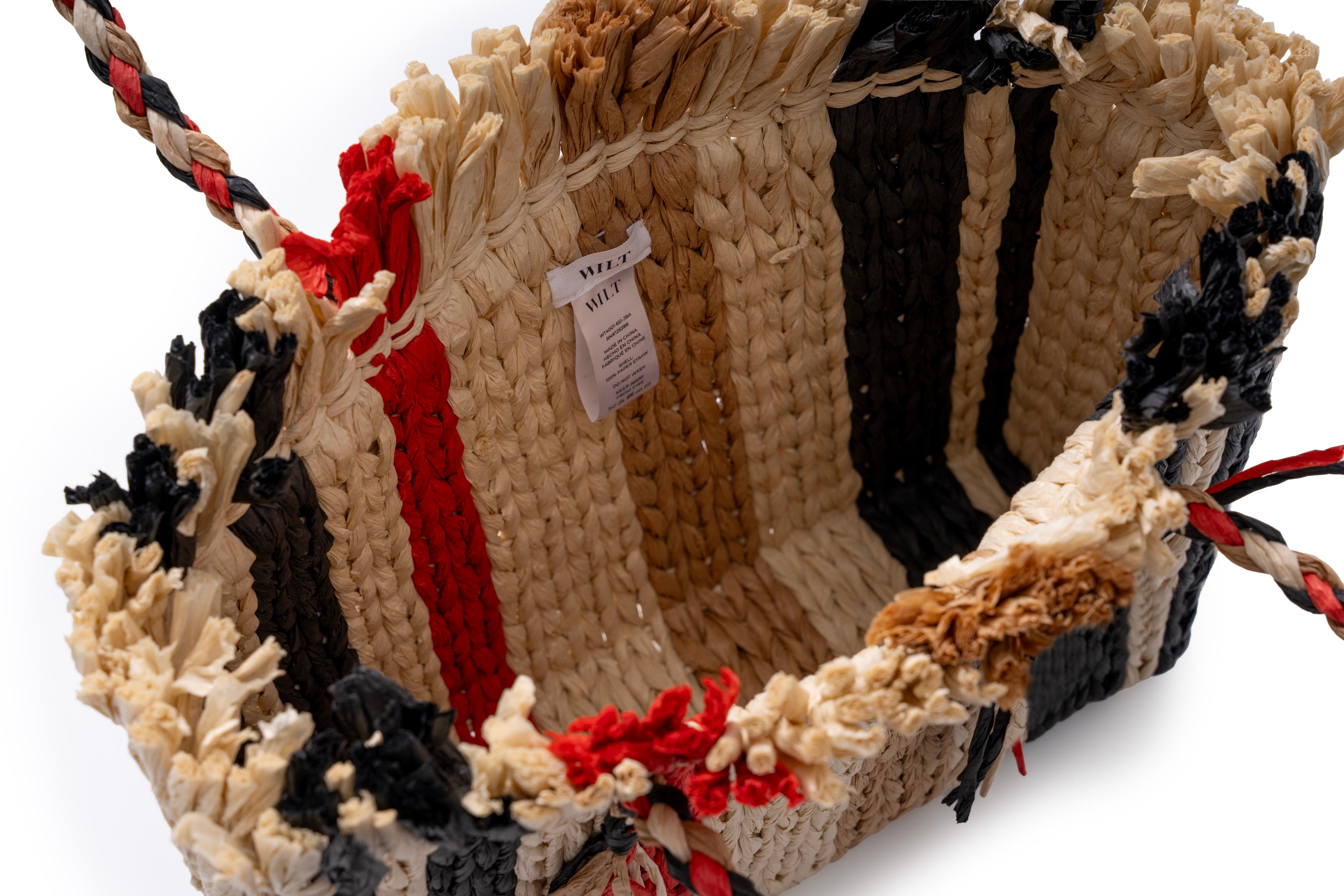 WILT Clothing Torrance Large Tote, Alternate, color, Black/Natural/Red