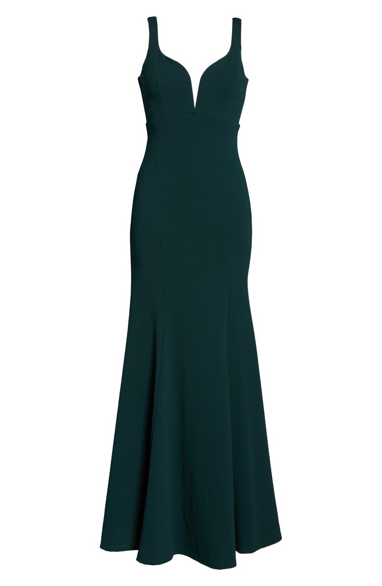Lulus Aperitif Crepe Mermaid Gown, Alternate, color,