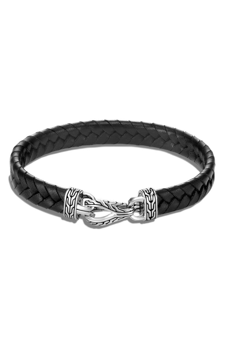 John Hardy Men's Asli Classic Chain Braided Leather Bracelet, Main, color,
