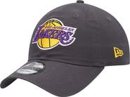 New Era Men's New Era Charcoal Los Angeles Lakers Team 2.0 9TWENTY Adjustable Hat