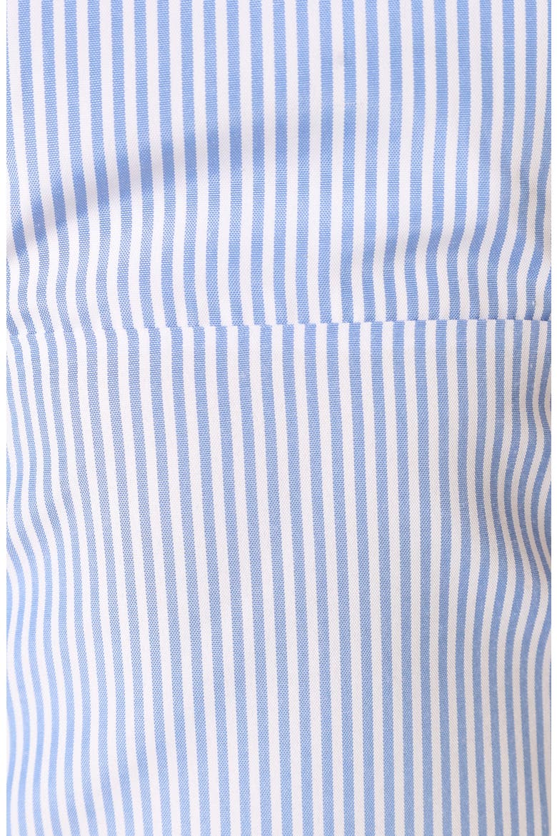 Libbie Stripe Cutout Cotton & Linen Minidress, Alternate, color, BLUE STRIPE