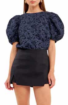 Textured Floral Blouse