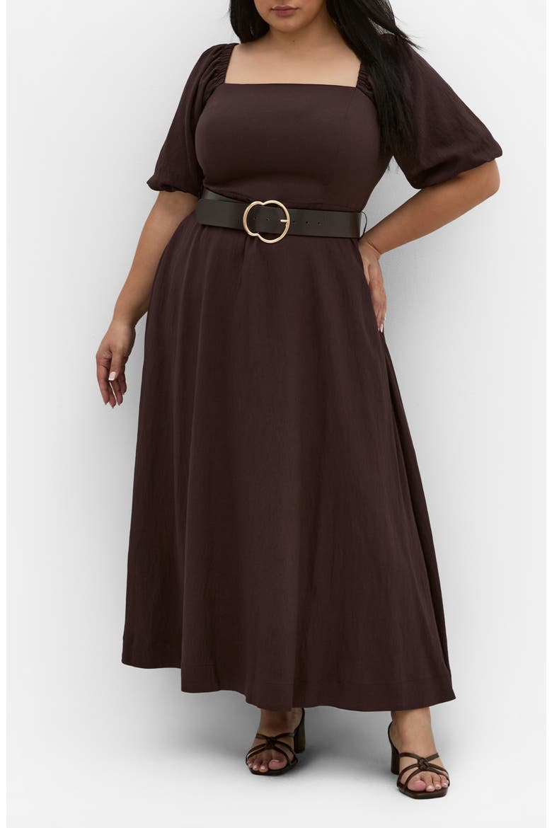 Collins Belted Maxi Dress, Main, color, CHOCOLATE