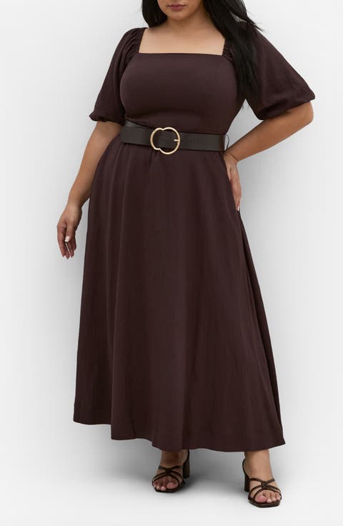 Collins Belted Maxi Dress (Plus)