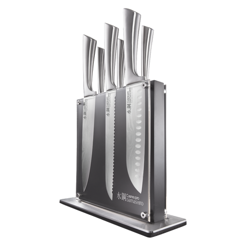 Cuisine::pro ® Damashiro Kin 7pc Knife Block Set In Silver