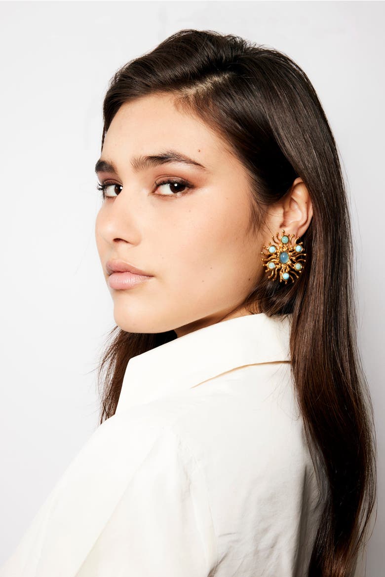 Sunshine Earrings, Alternate, color, BLUE