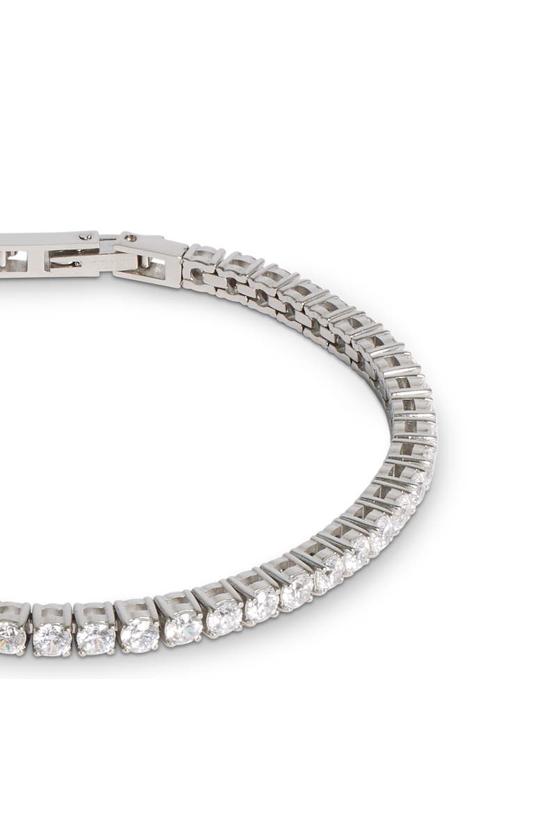 Tennis Bracelet Crystal Bracelet, Alternate, color, Silver