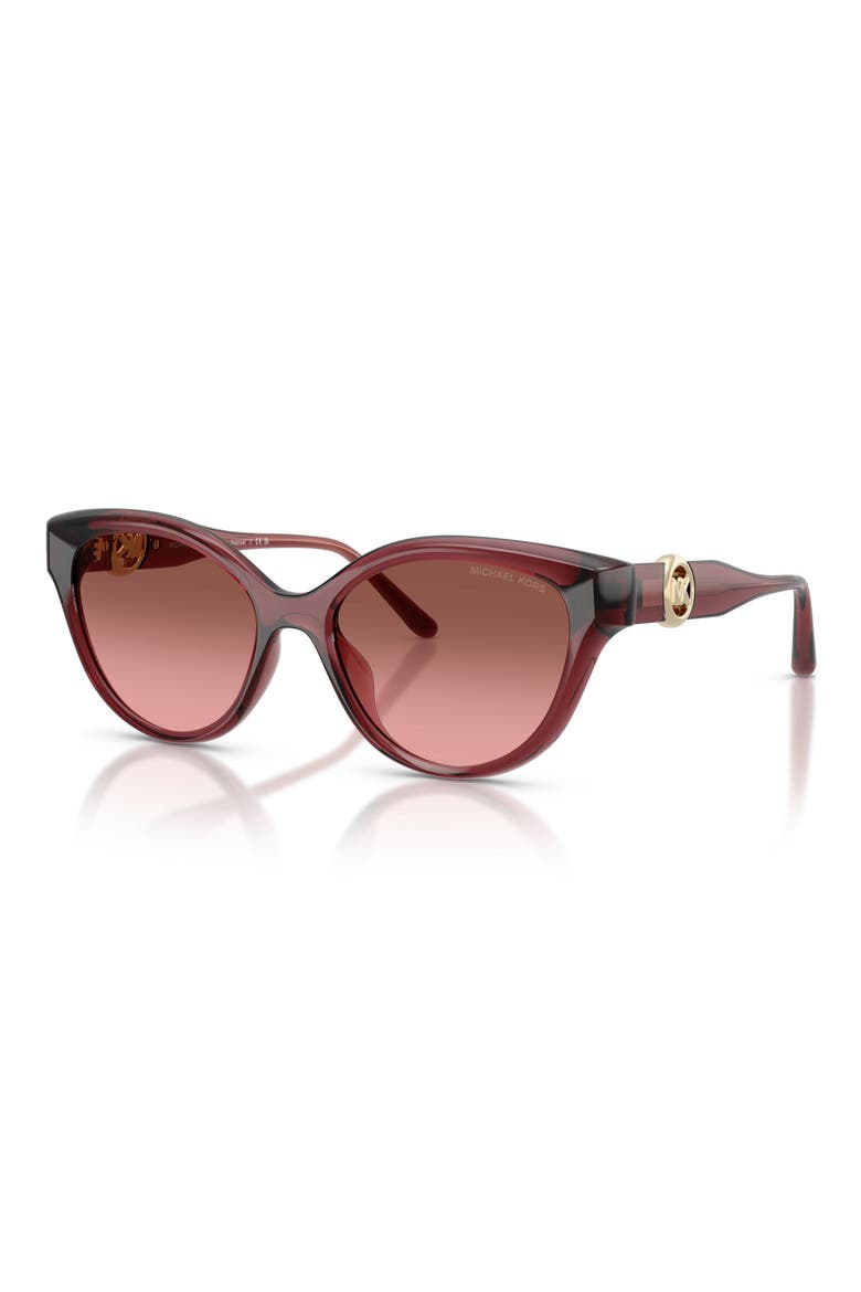 Nagoya 53mm Gradient Cat Eye Sunglasses, Alternate, color, ROSEWOOD / BROWN ROSE GRADIENT