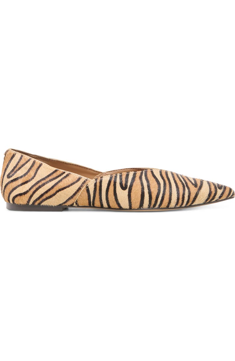 Dolce Vita Gema Genuine Calf Hair Pointed Toe Flat, Alternate, color, Tiger Calf Hair