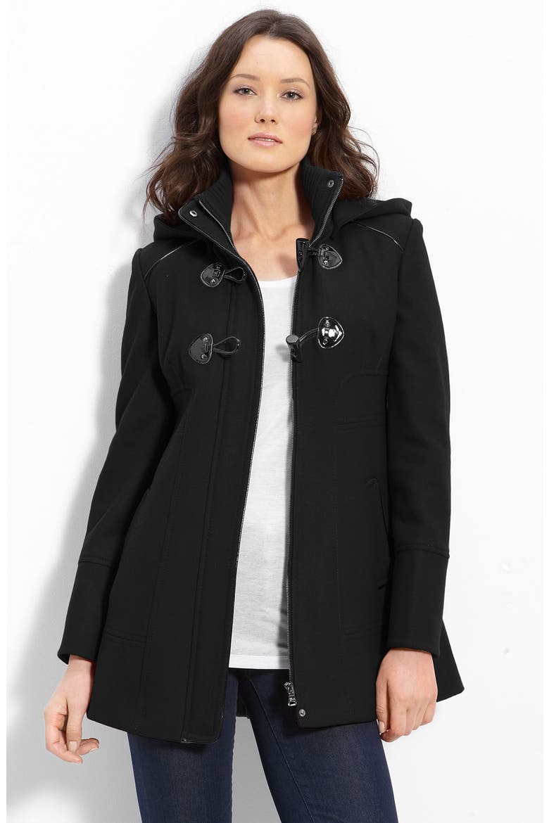 Toggle Coat with Detachable Hood, Main, color, BLACK