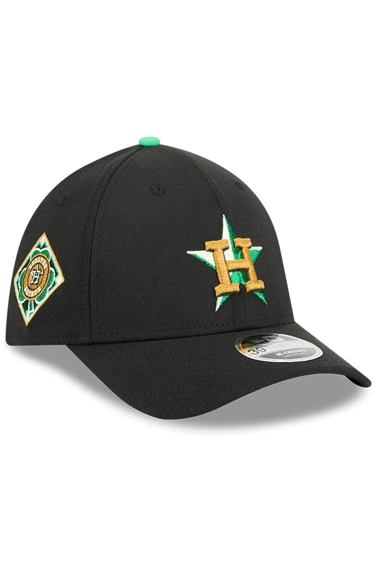 Men's New Era  Black Houston Astros 2026 St. Patrick's Day 39THIRTY Flex Hat, Main, color, Black