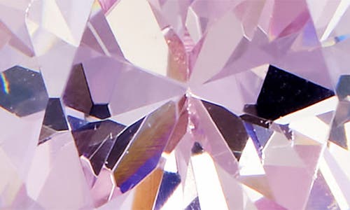 Savvy Cie Jewels Oval Cubic Zirconia Halo Stud Earrings In Pink