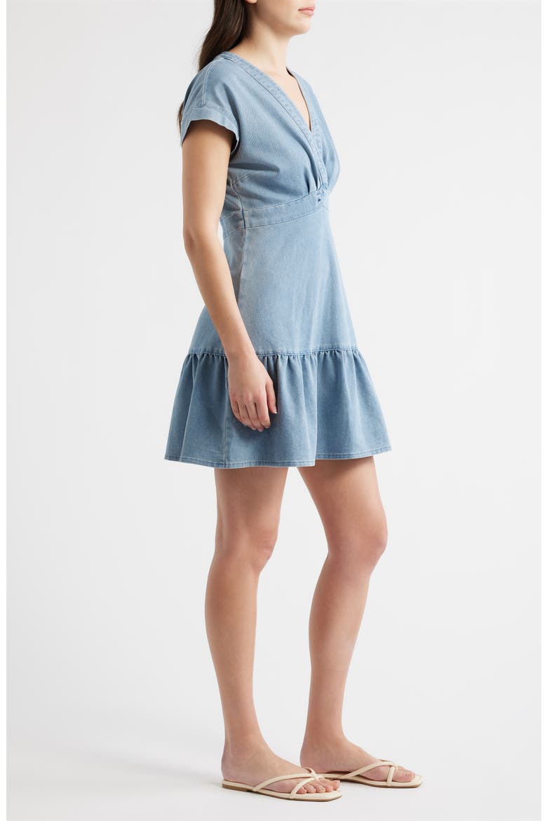 Denim Minidress, Alternate, color, LIGHT INDIGO
