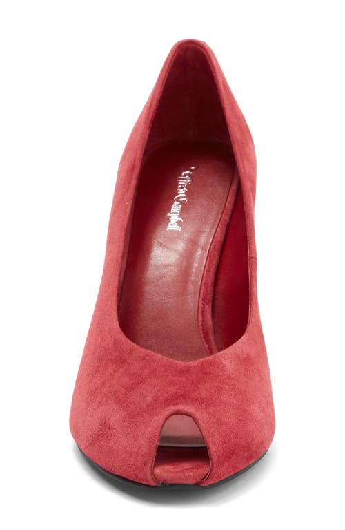 Jeffrey Campbell Sherille Peep Toe Pump In Dusty Berry Suede
