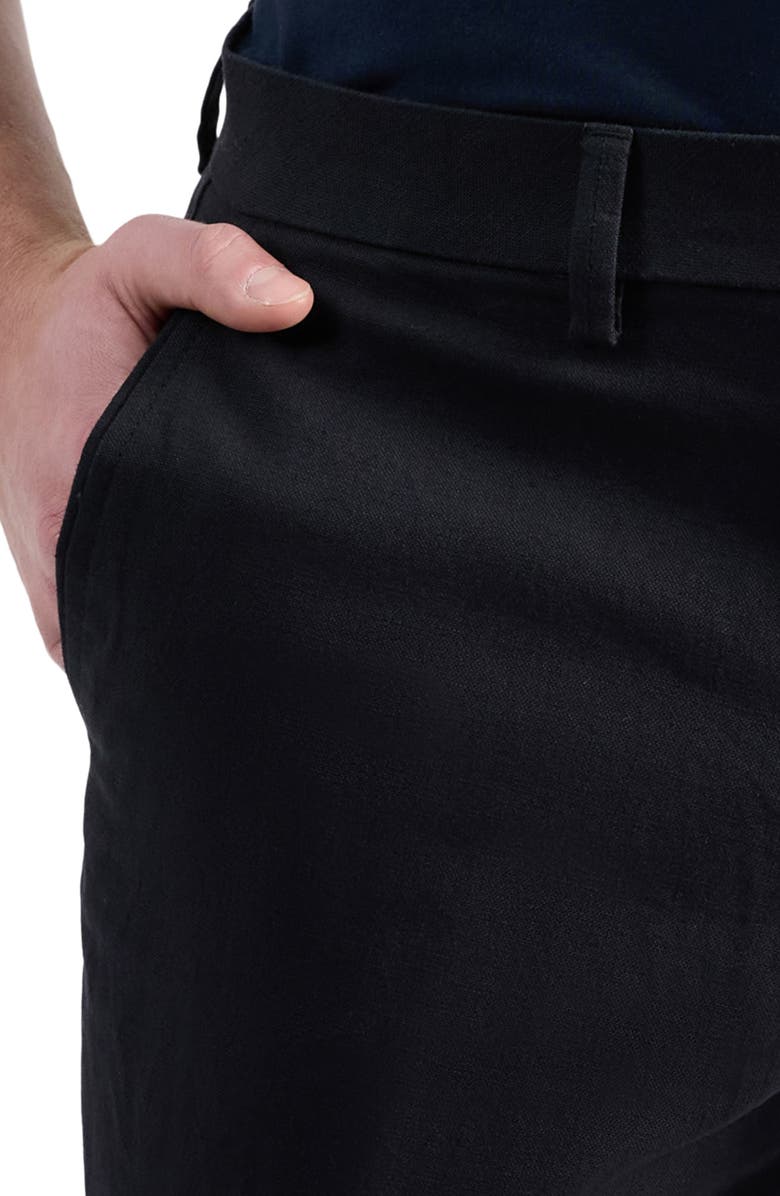 Kenneth Cole Cotton & Linen Blend Flat Front Chinos, Alternate, color, 