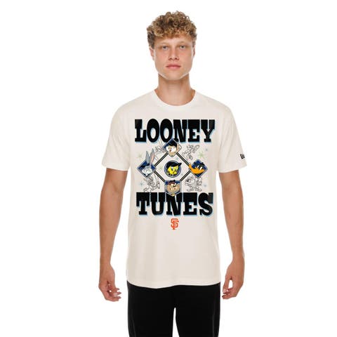 Unisex New Era Cream San Francisco Giants Looney Tunes T-Shirt