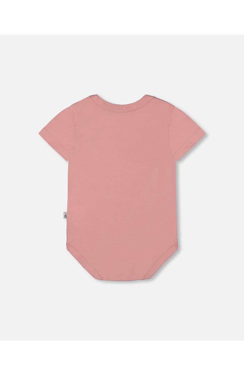 Deux par Deux Baby Girl's Organic Cotton Bodysuit Soft Pink, Alternate, color, 