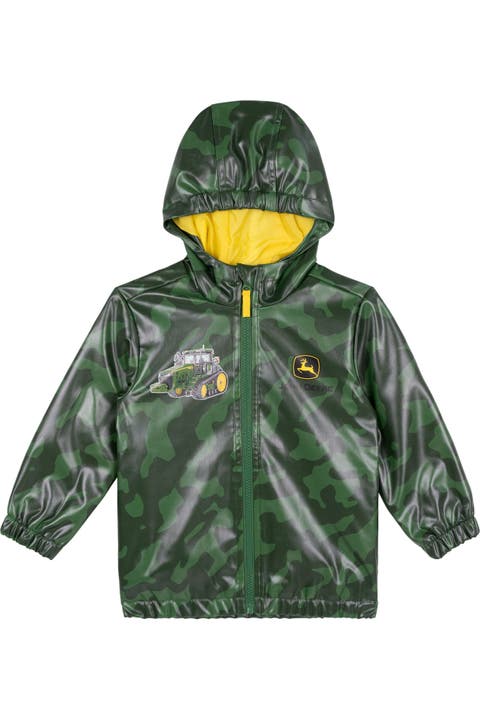 Hooded Zip-Up Rain Jacket