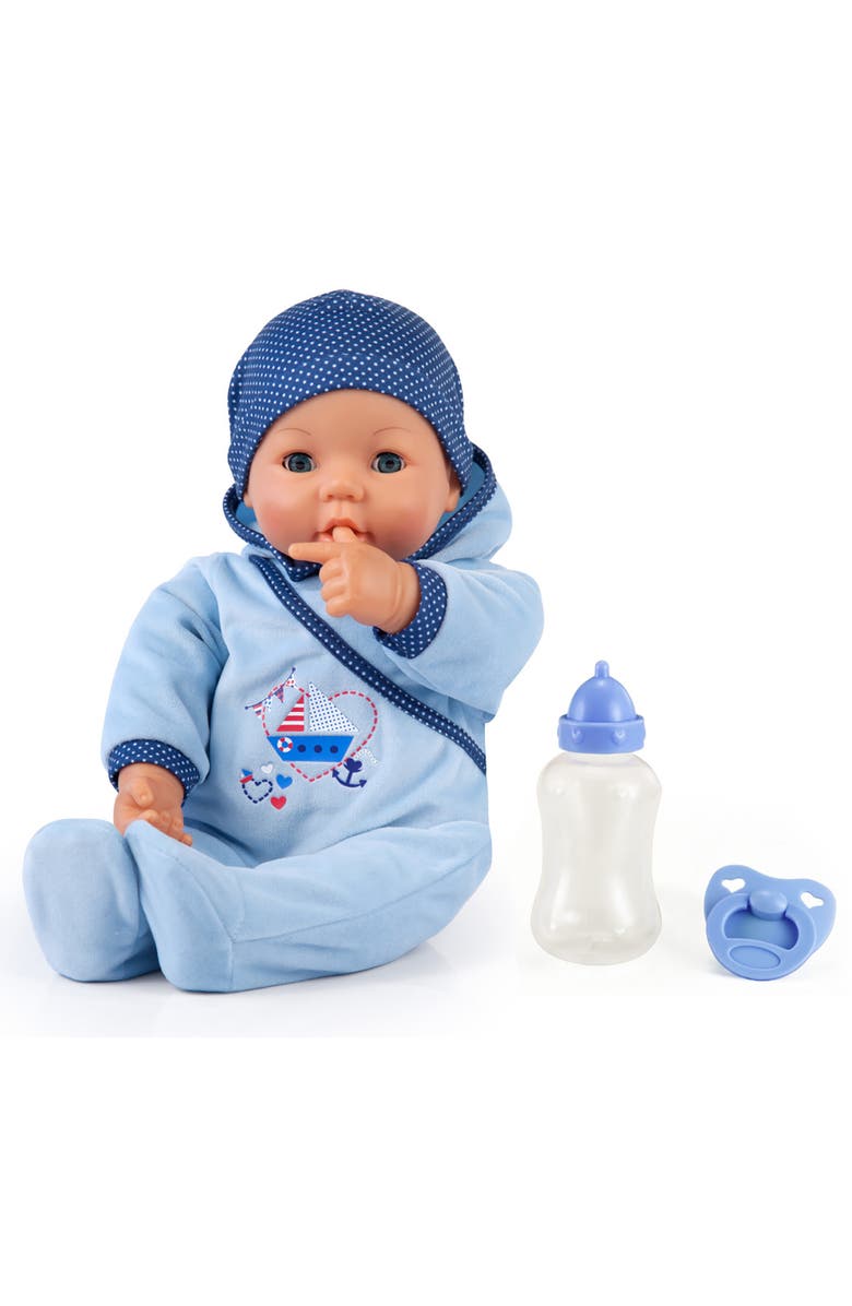 Bayer Design 18 Inch Hello Baby Boy Doll Boat Design, Main, color, Multicolored