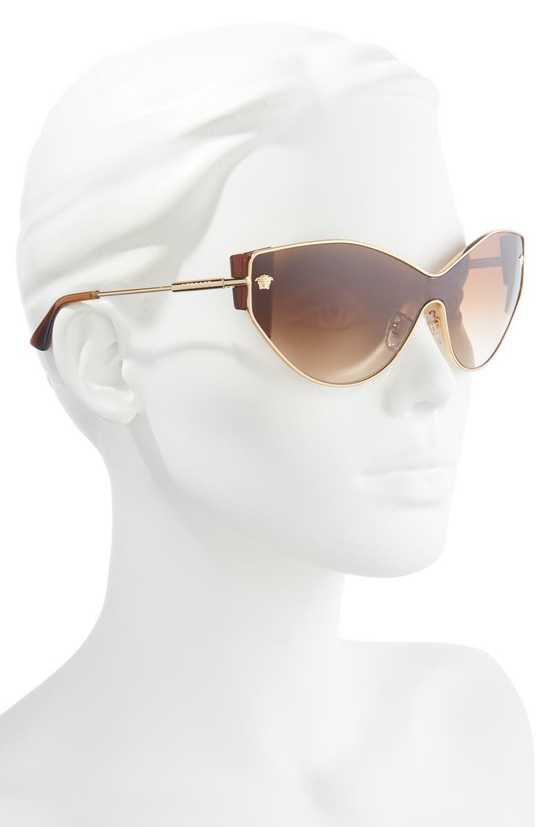Versace Cat Eye Sunglasses, Alternate, color, Gold