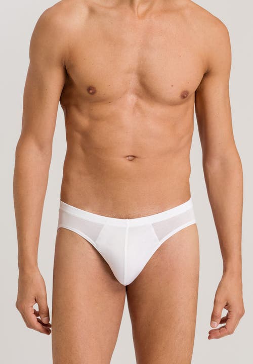 Hanro Cotton Sporty Three-quarter Briefs In White