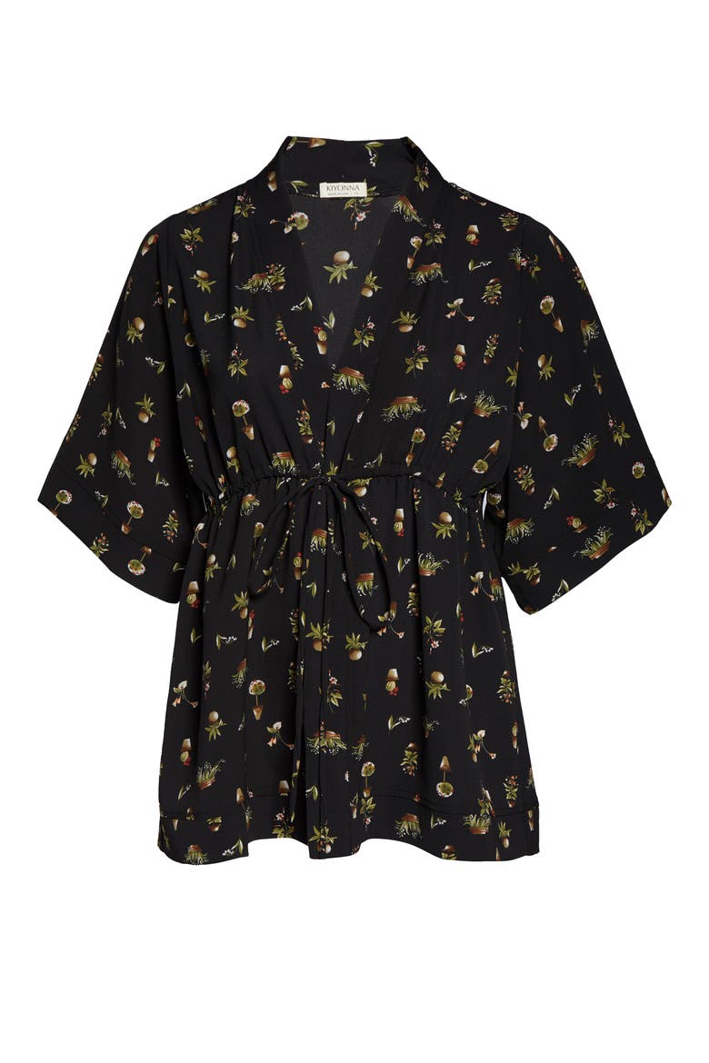 Bali Breeze Tunic, Alternate, color, POTTED PLANT PRINT