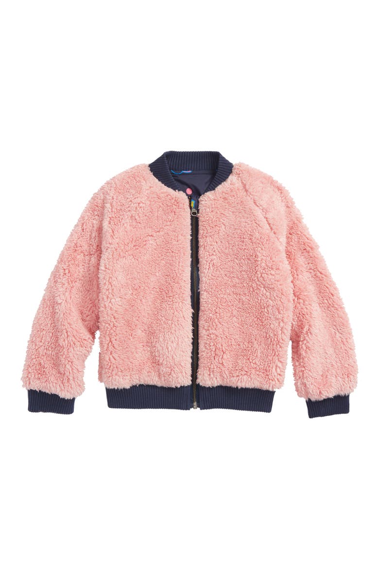 Reversible Nylon & Faux Fur Bomber Jacket, Alternate, color, NAVY PEACOAT GALAXY