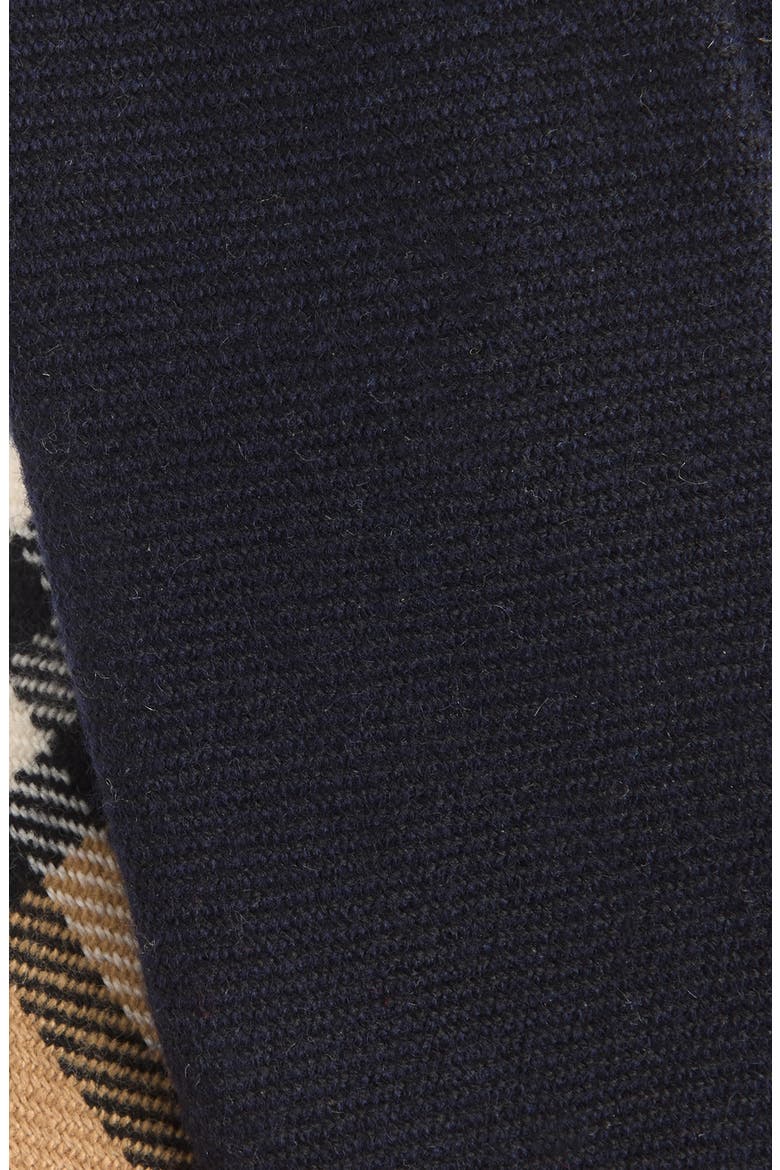 Manston Check Lined Wool & Cashmere Tie, Alternate, color, NAVY / ARCHIVE BEIGE