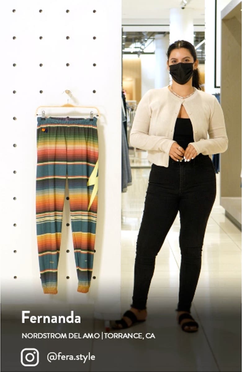 Women's Serape Bolt Stitch Joggers, sales video thumbnail