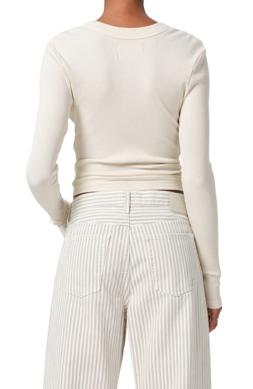 Citizens Of Humanity Varra Henley Tee In Dune Beige