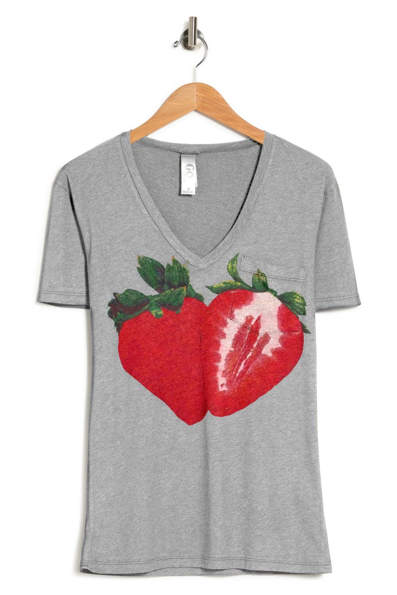 Deep V-Neck Boyfriend Tee, Alternate, color, BLACK DYE 3