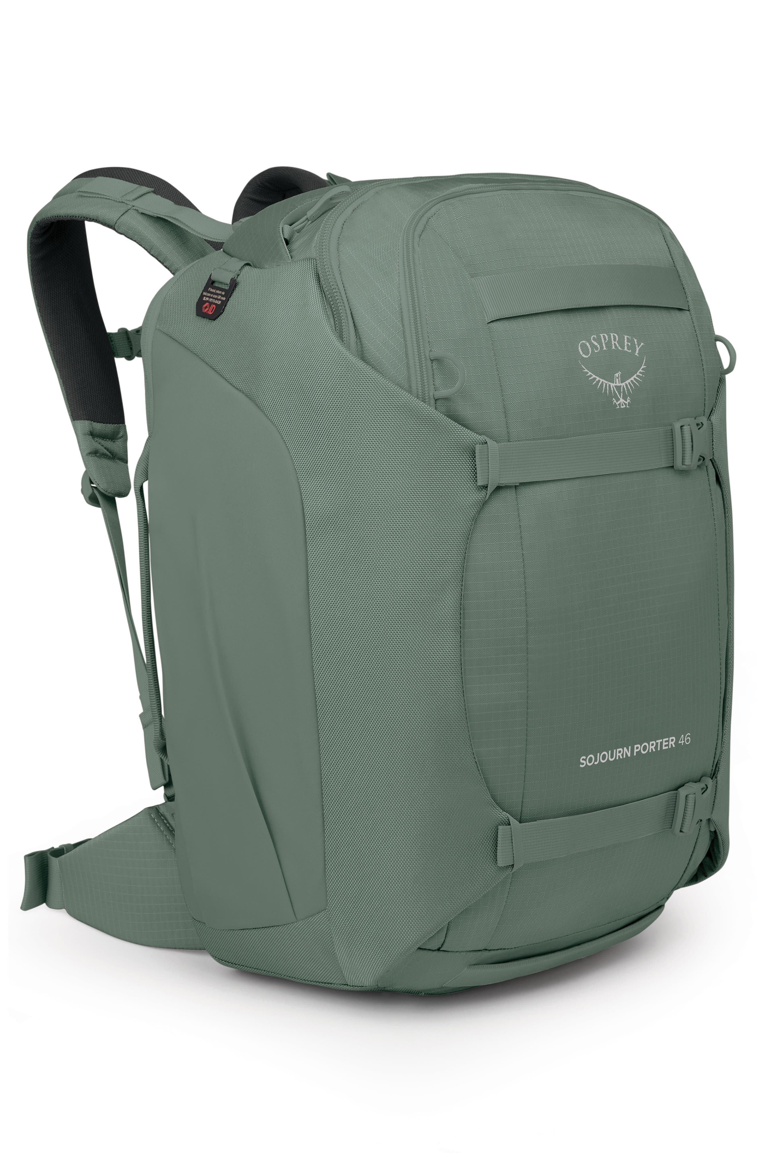 Sojourn Porter 46-Liter Recycled Nylon Travel Backpack, Alternate, color, KOSERET GREEN