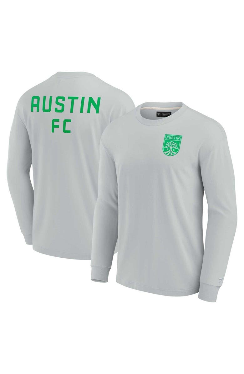 Fanatics Signature Unisex Fanatics Signature Gray Austin FC Elements Super Soft Long Sleeve T-Shirt, Main, color, Gray